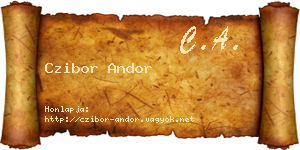 Czibor Andor névjegykártya